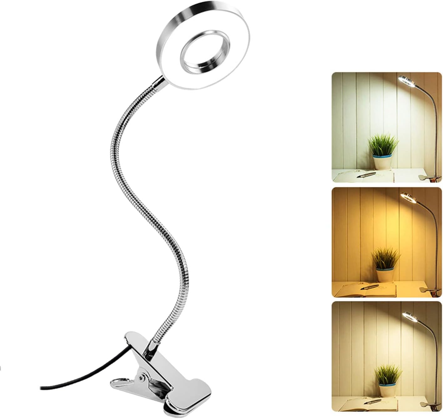 Akynite USB Clip On Headboard Lamp, Special Lamp for Reading, Unique Lamp with 4...