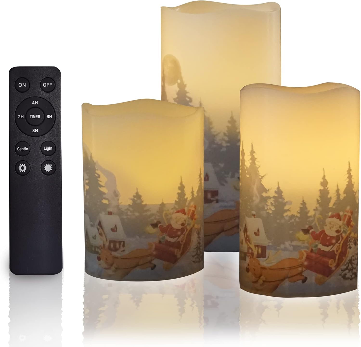 CANDLE CHOICE Christmas Flameless Candles, Special Remote Timer LED Candles, Inn...