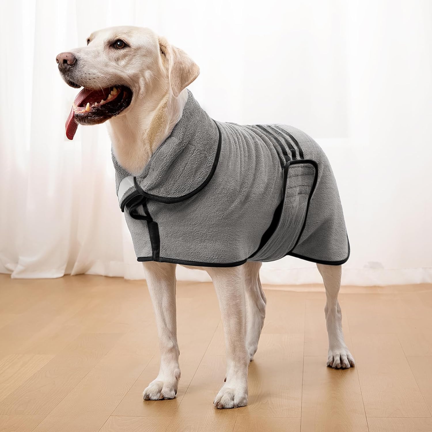Zorela Dog Drying Coat, Super Soft Coral Fleece Dog Towel Robe Dog Drying Robe,...