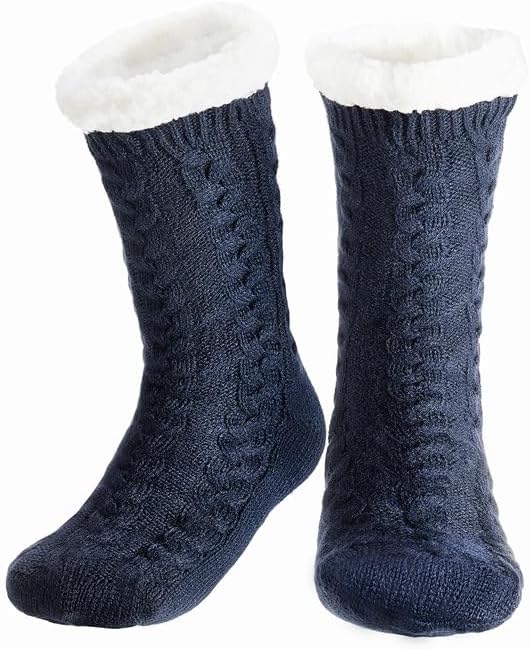 SIHOHAN Mens Slipper Socks Super Thick Thermal Fluffy Cosy Bed Socks Winter Fuzz...