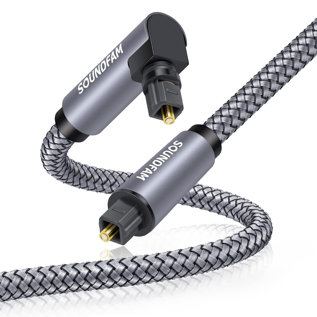 SOUNDFAM Optical Audio Cable, Special 90 Degree Optical Cable for Soundbar to TV...