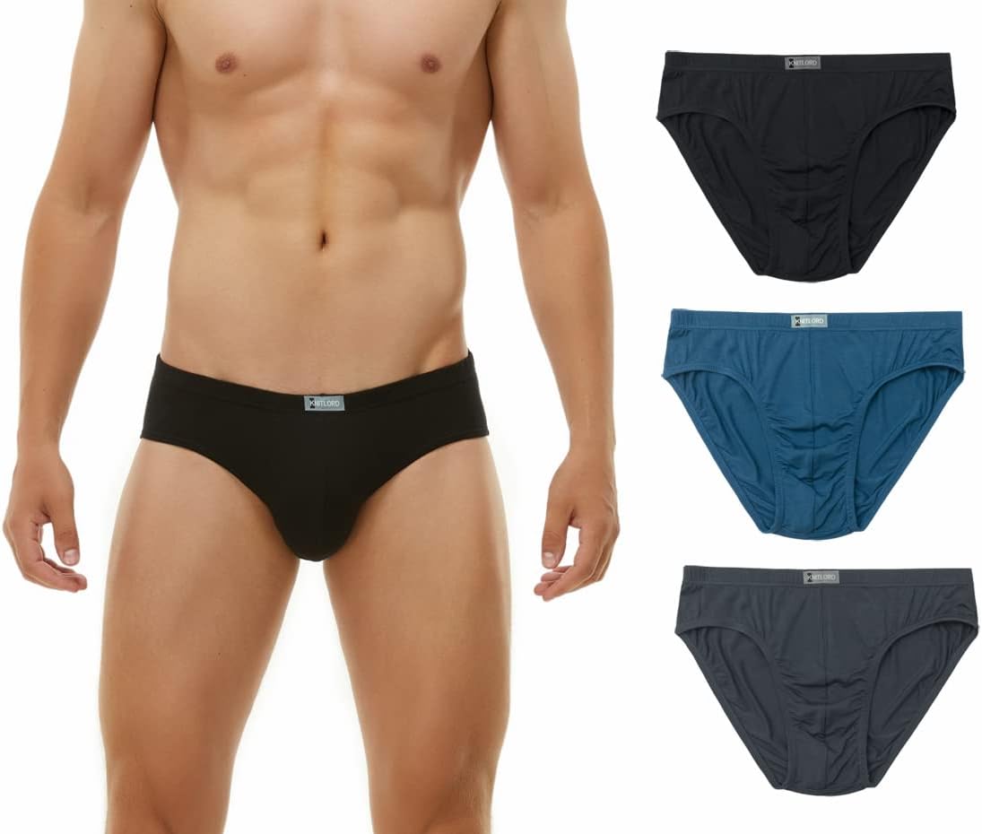 KNITLORD Men's Briefs, Special Slips Underwear with Bamboo Fabric, Classic and T...