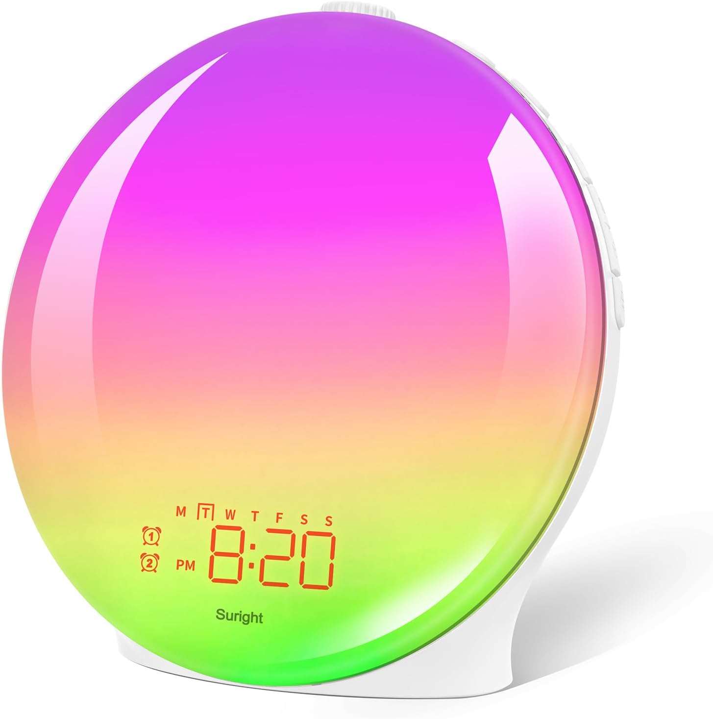 Wake Up Light Sunrise Alarm Clock for Heavy Sleepers & Kids, Fullscreen Alarm wi...