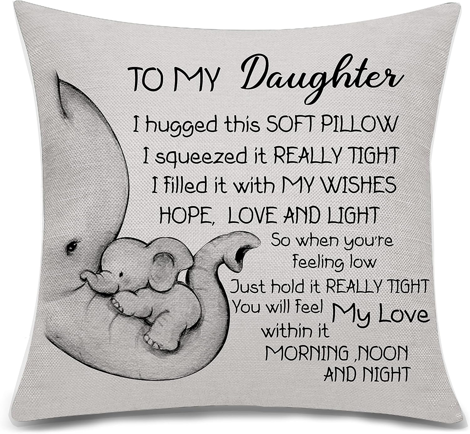 Bacmaxom Daughter Gifts, Special Cushion Cover Throw Pillow Cover for Daughter f...