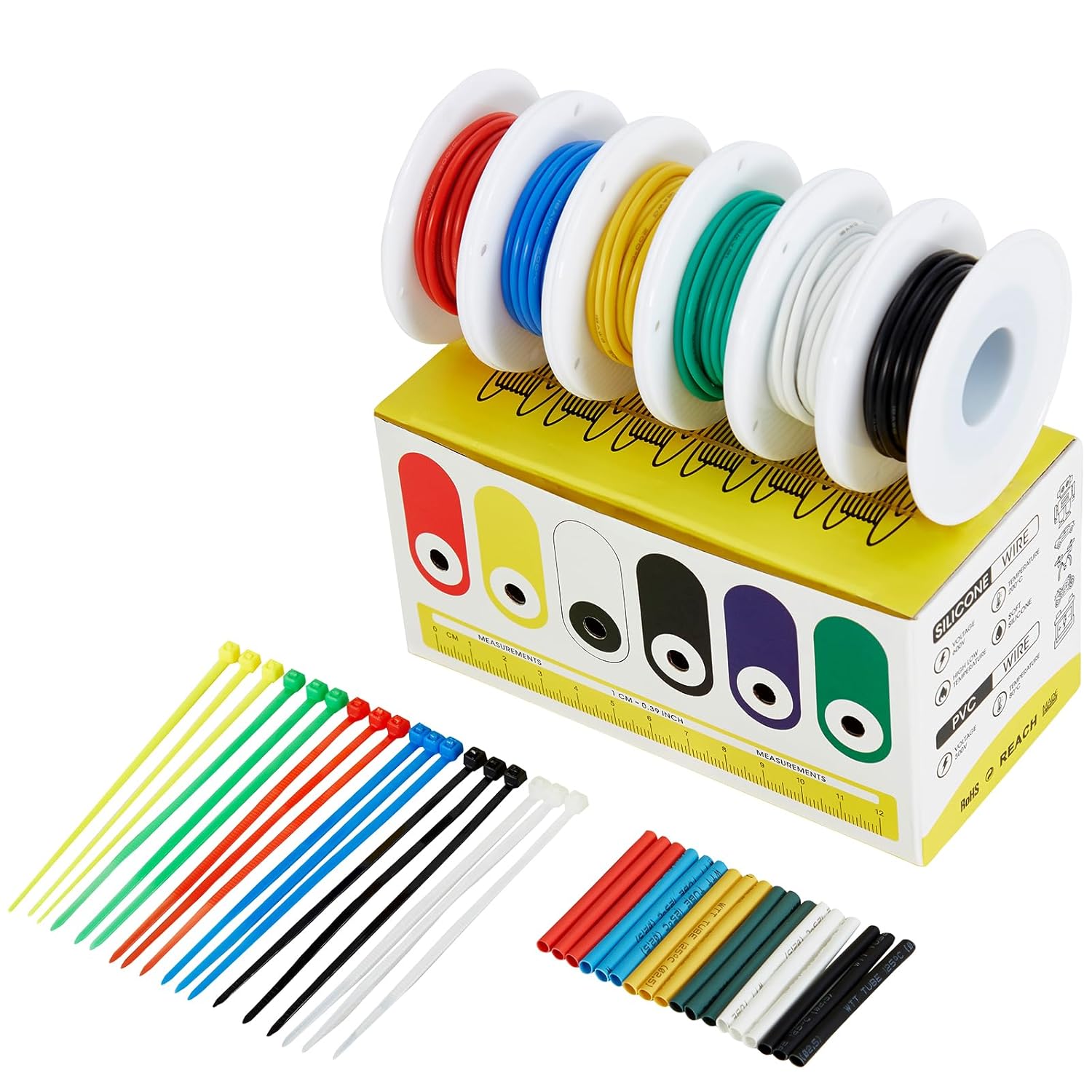 Stranded Tinned Copper Wire, Special 10Ft Each 6 Colored 18 Gauge Wire, High-Qua...