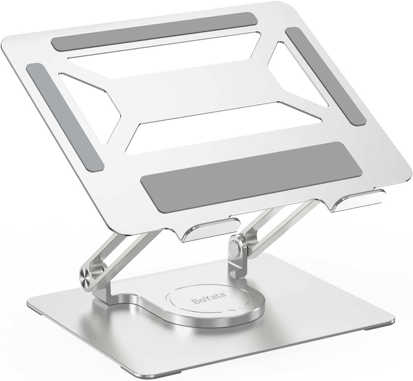 BoYata Laptop Stand for Desk, Adjustable Computer Stand with 360° Rotating Base,...