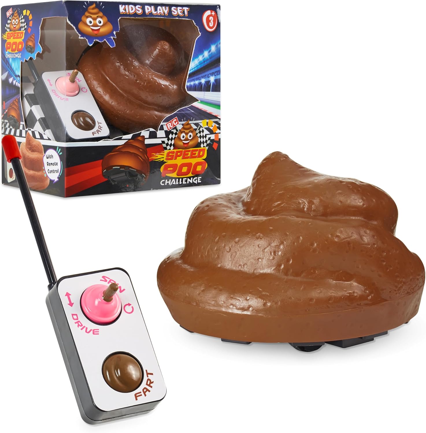 KreativeKraft Fake Poo Game, Special Battery Operated Toy with Remote Control, U...