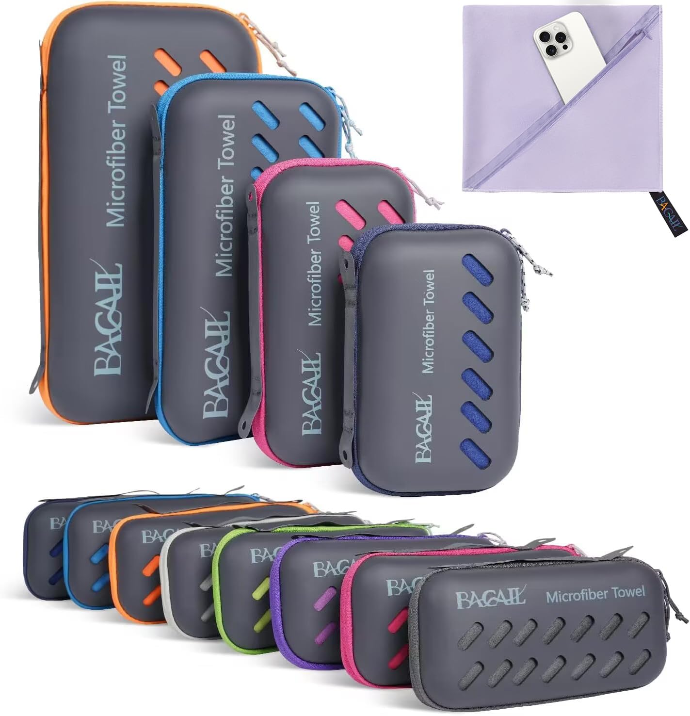 BAGAIL Microfibre Travel Towel, Special Camping Towel, Innovative Swimming Towel...