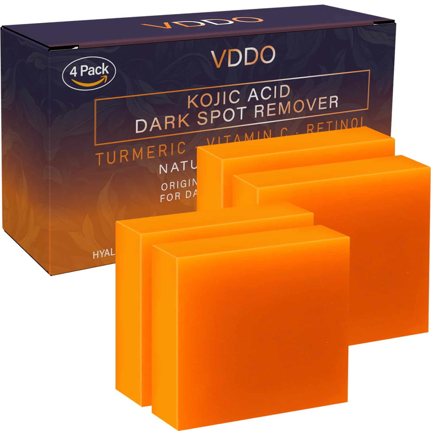 VDDO-Kojic-Acid-Soap, Unique Turmeric Soap for Dark Spots with Vitamin C, Specia...