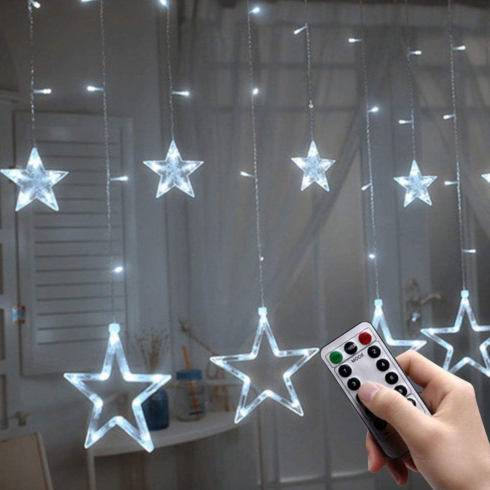 shsyue Window Lights Christmas Decorations, Special LED Star Curtain Lights for...