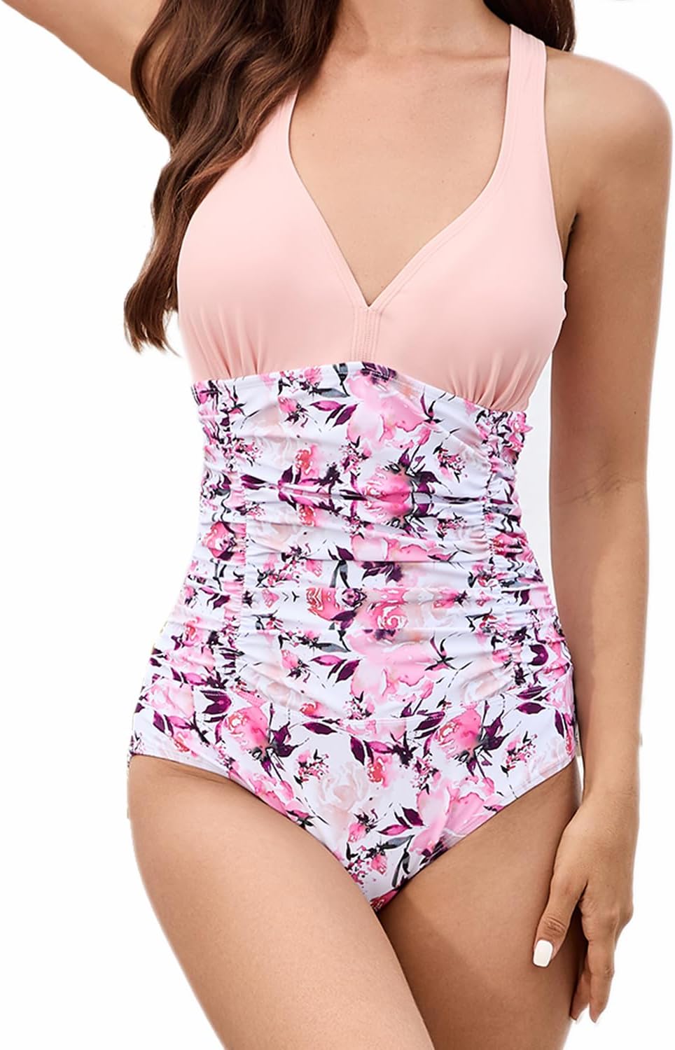 F FLYRONG Women's Swimming Costume, Special Swimwear for Tummy Control, Unique V...