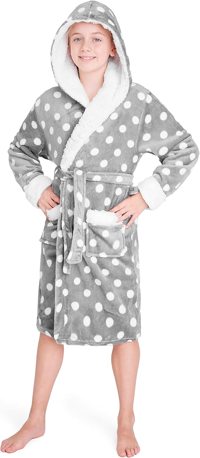 CityComfort Girls Dressing Gown, Special Hooded Fluffy Gown for Kids, Unique Dre...