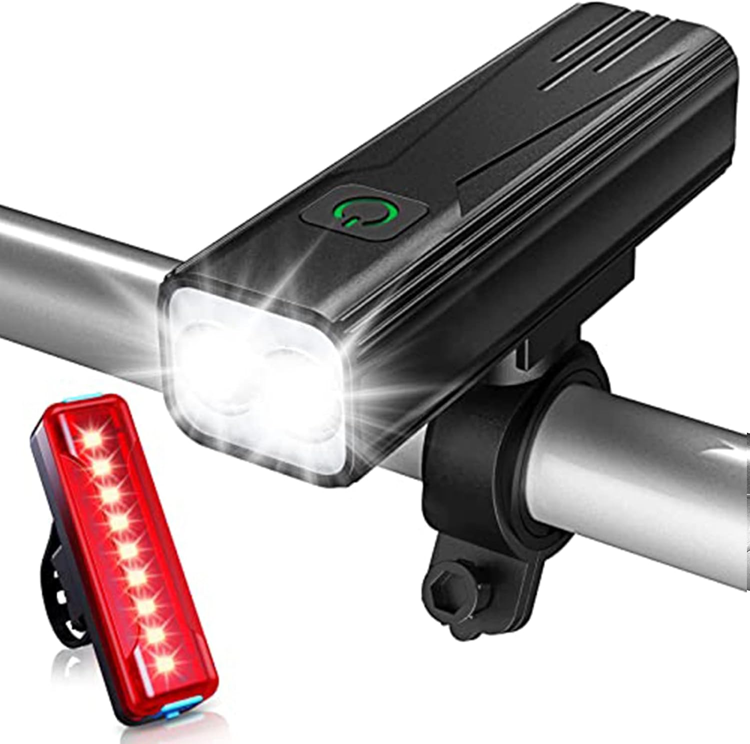 Babacom Bike Lights, 1200 Lumen Super Bright USB Rechargeable Bicycle Light, 5 A...
