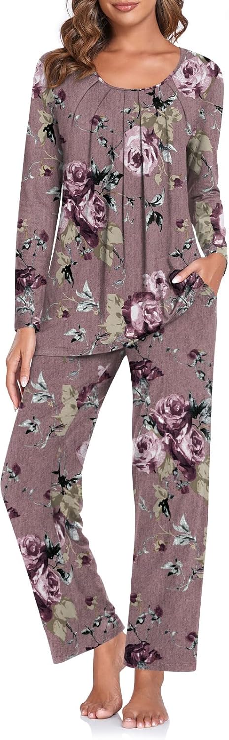 TAOHUADAO Women's Pajamas Set, Special Fall Pajamas with Pockets, High-Quality S...