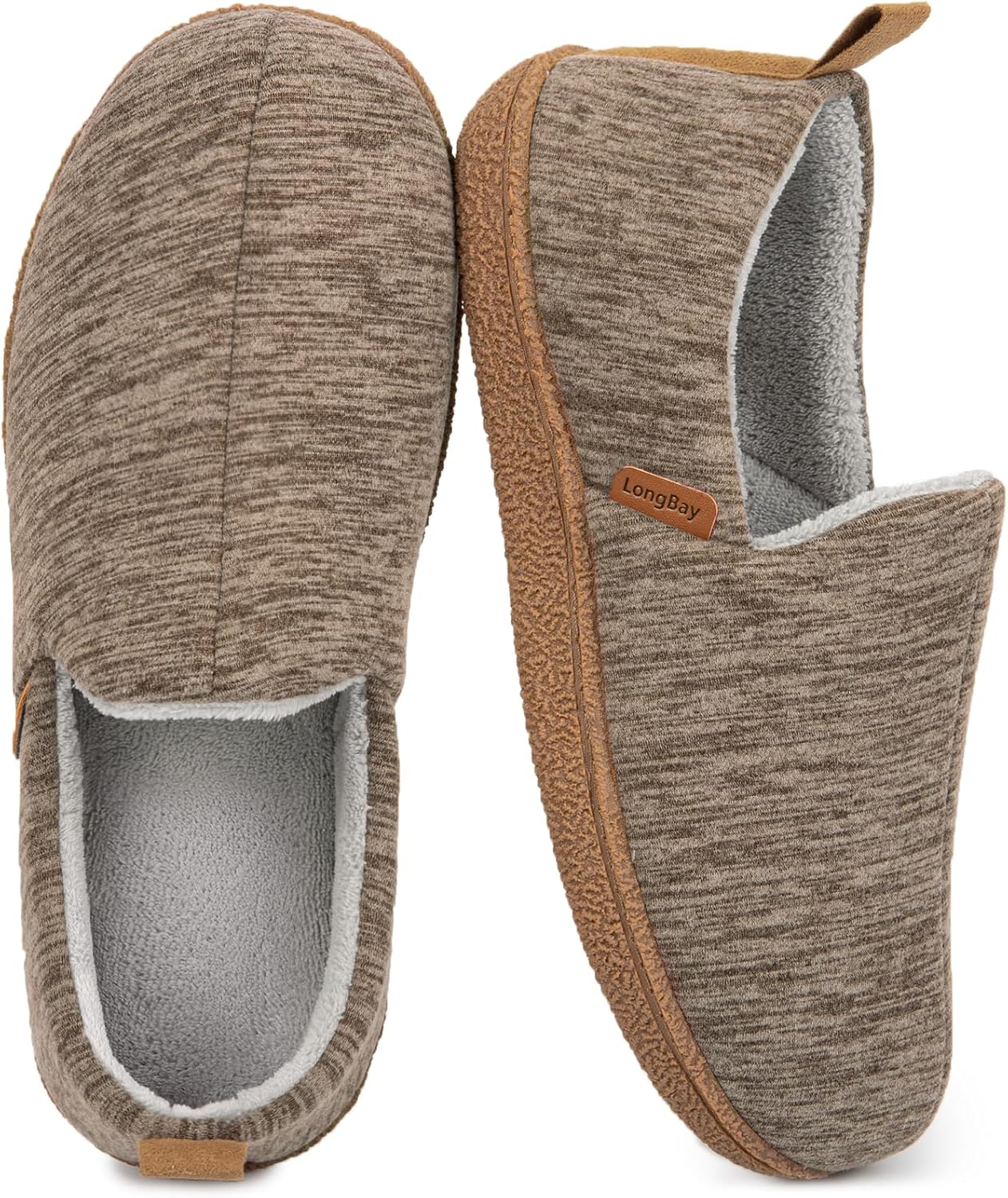 LongBay Women's Memory Foam Slippers, High-Quality Cozy Brushed Jersey Slippers,...