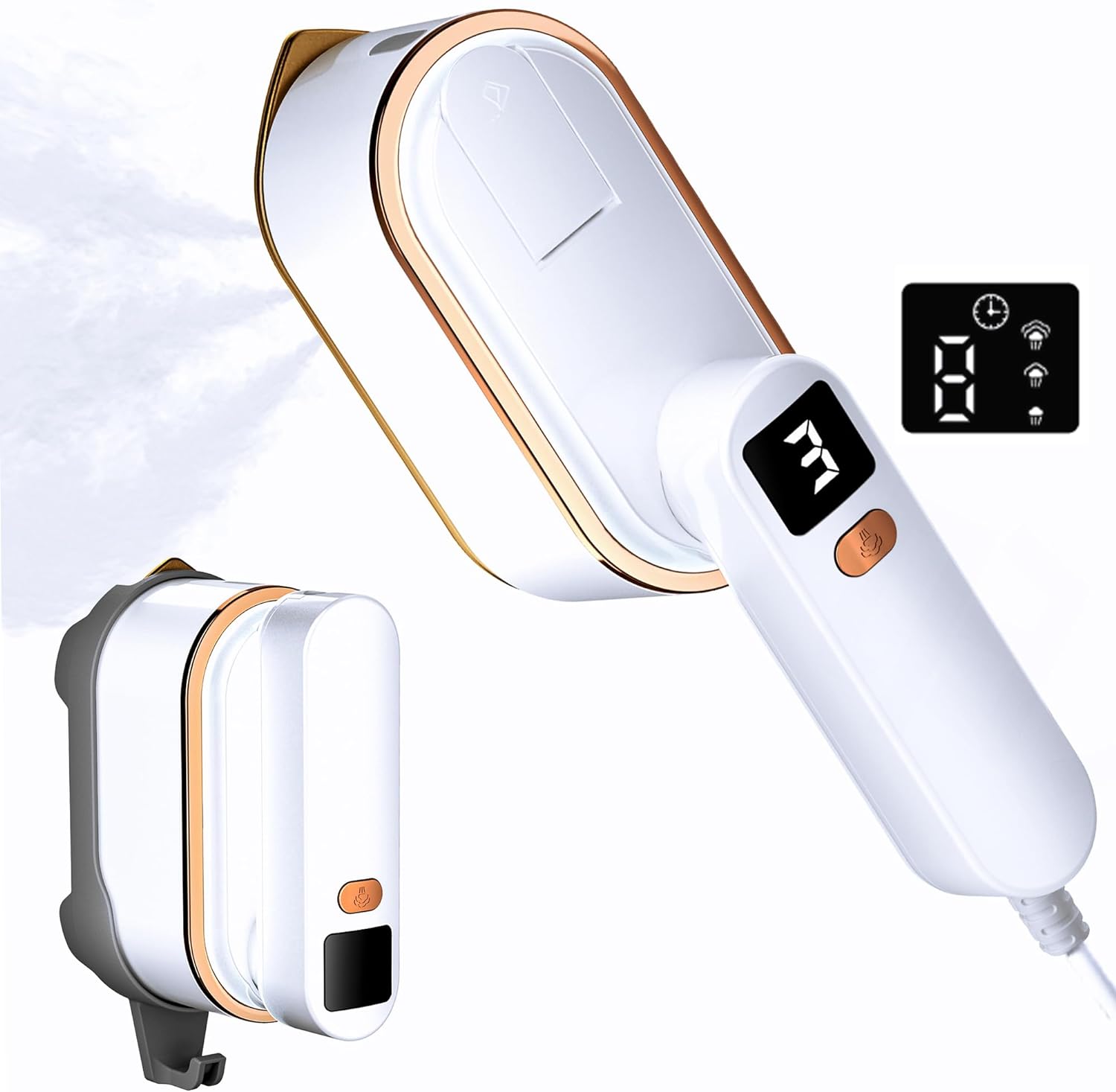 Travel Clothes Steamer, Portable Iron with LCD Screen, Special Steam Clothing, I...
