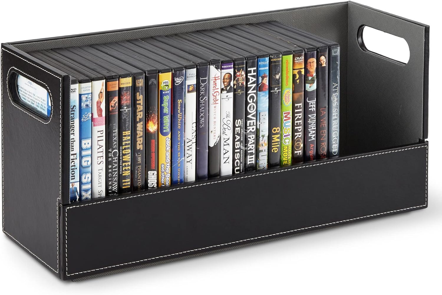 Stock Your Home DVD Storage Box, Movie Shelf Organizer for Blu-Ray, Video Game C...