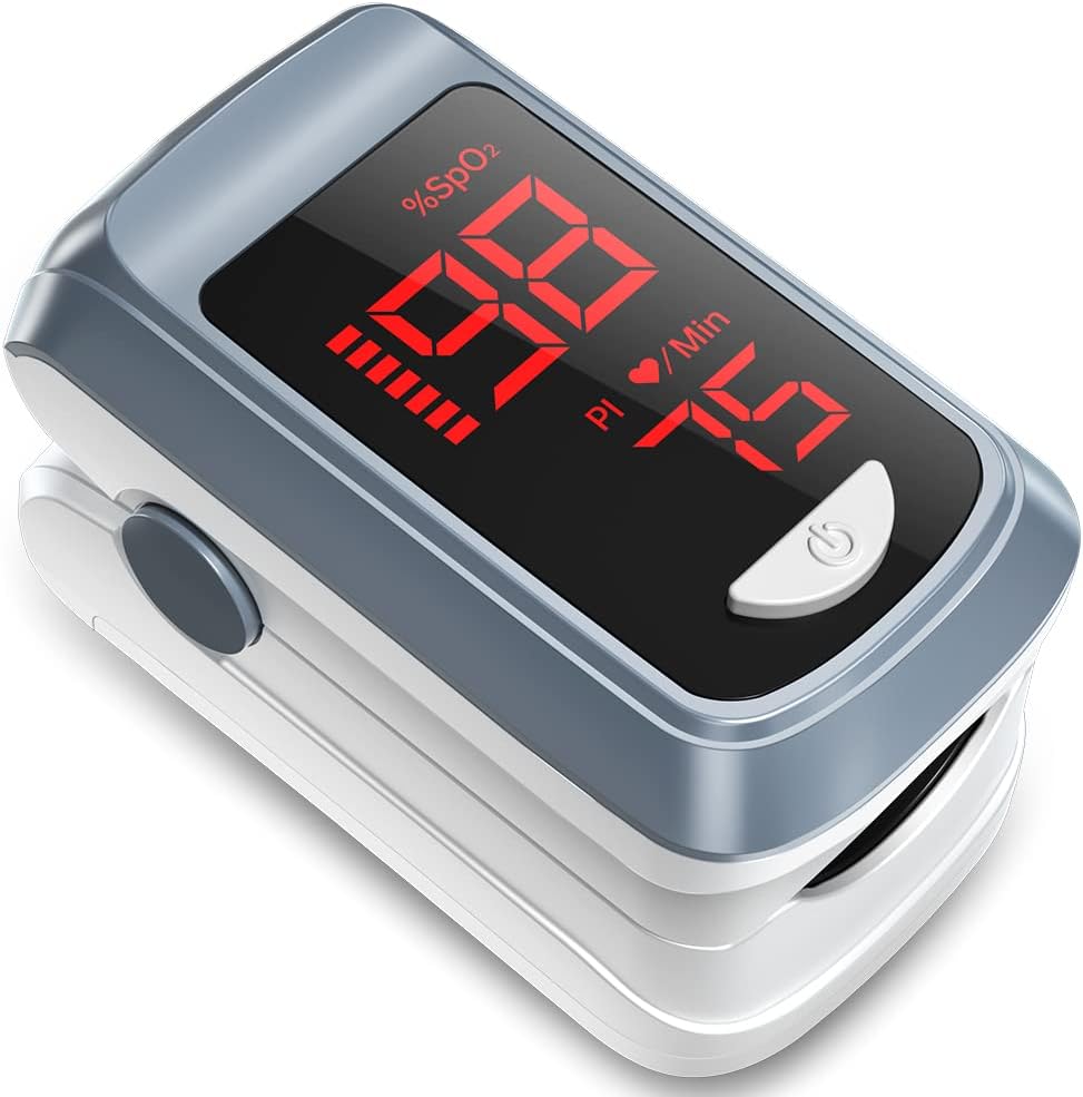 Fingertip Pulse Oximeter Blood Oxygen Saturation Monitor, Heart Rate and Fast Sp...