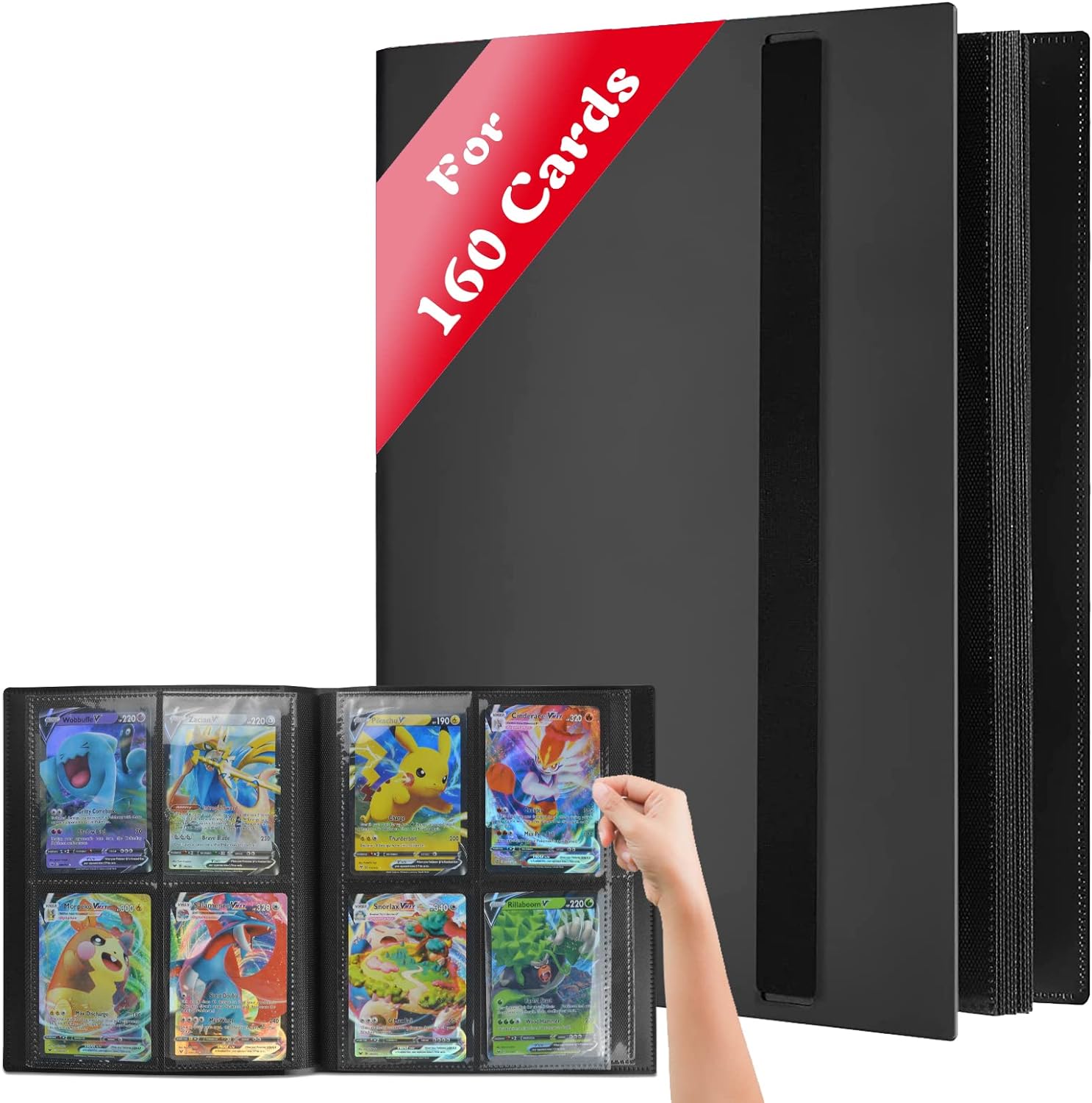 JUSONEY Trading Card Album Folder, Premium Card Holder Binder With 4 Pocket Spor...