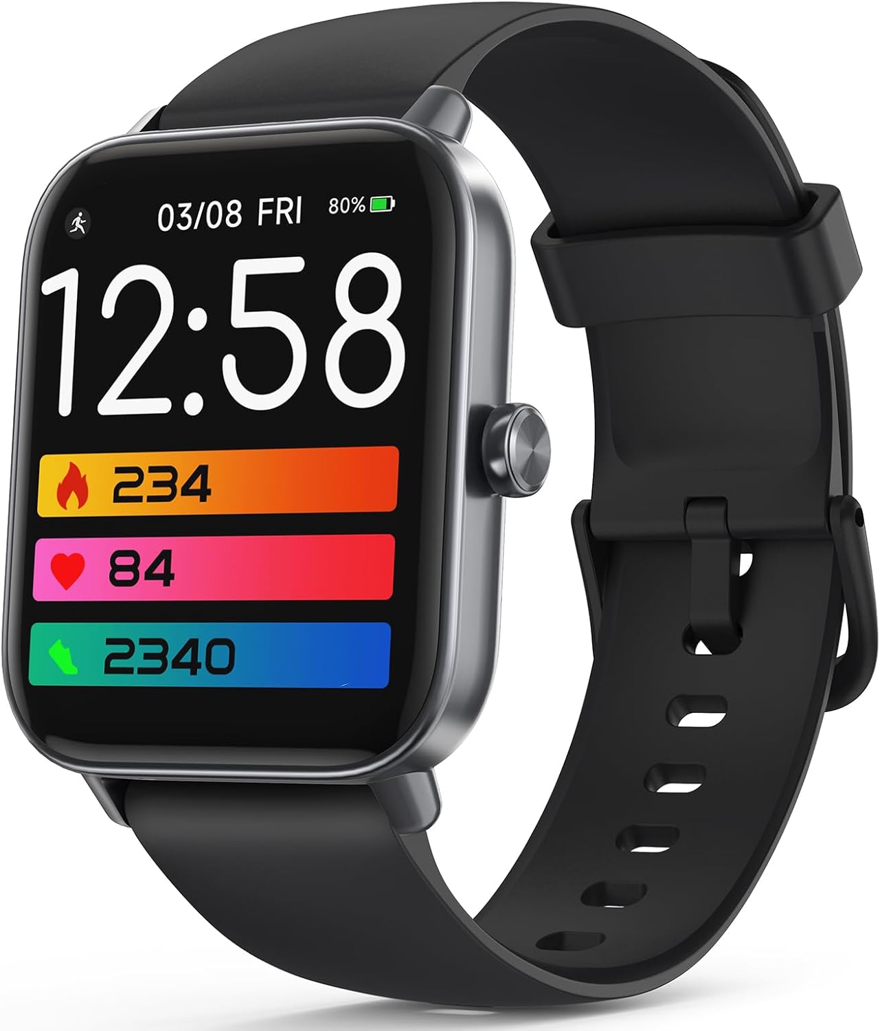 Fitness Watch with Bluetooth Call, 24/7 Heart Rate, Blood Oxygen, Sleep Step Tra...