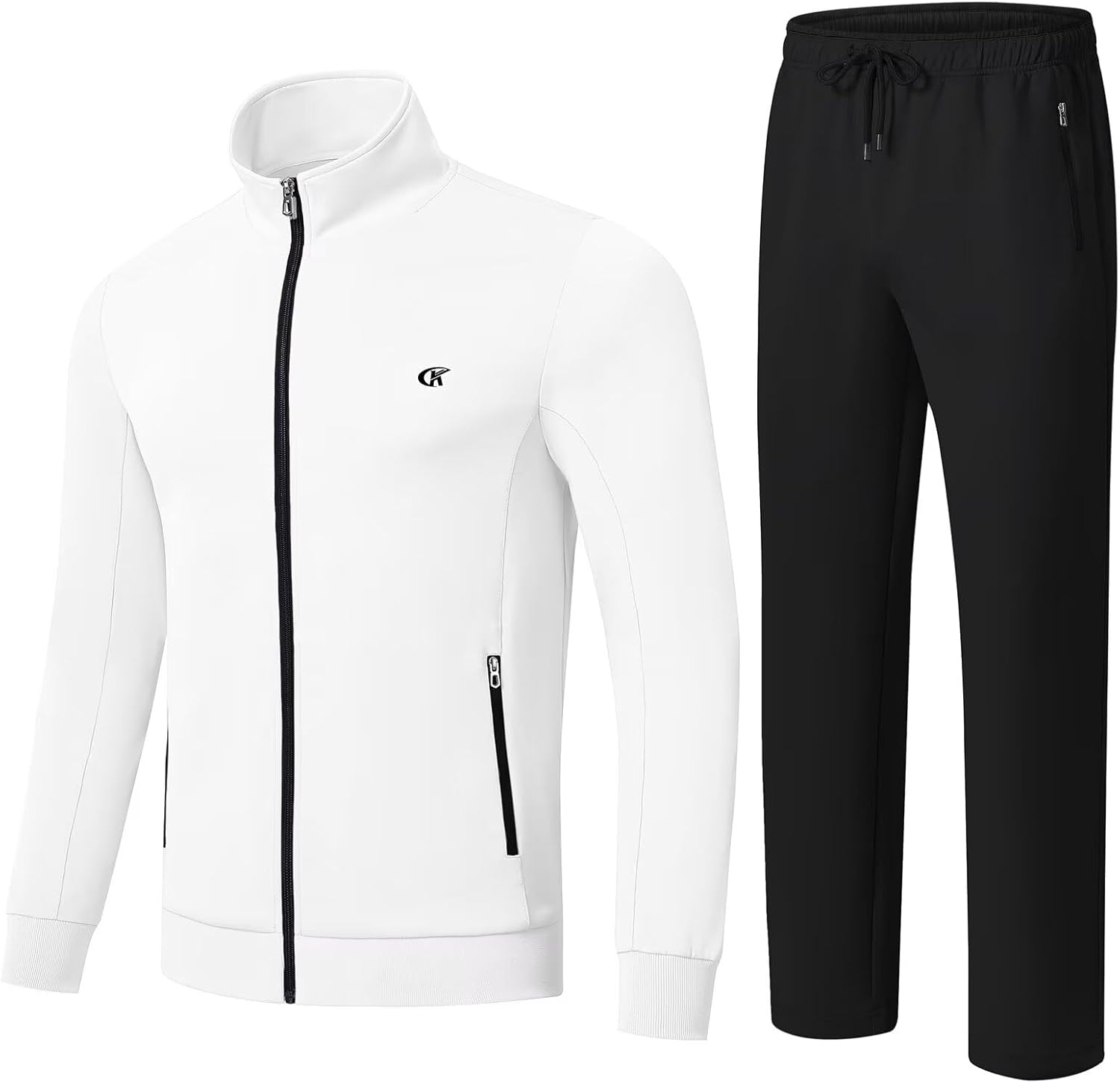 Men's Tracksuits 2 Piece Outfits Full Zip Sports Sweatsuit Jogging Suits Large W...
