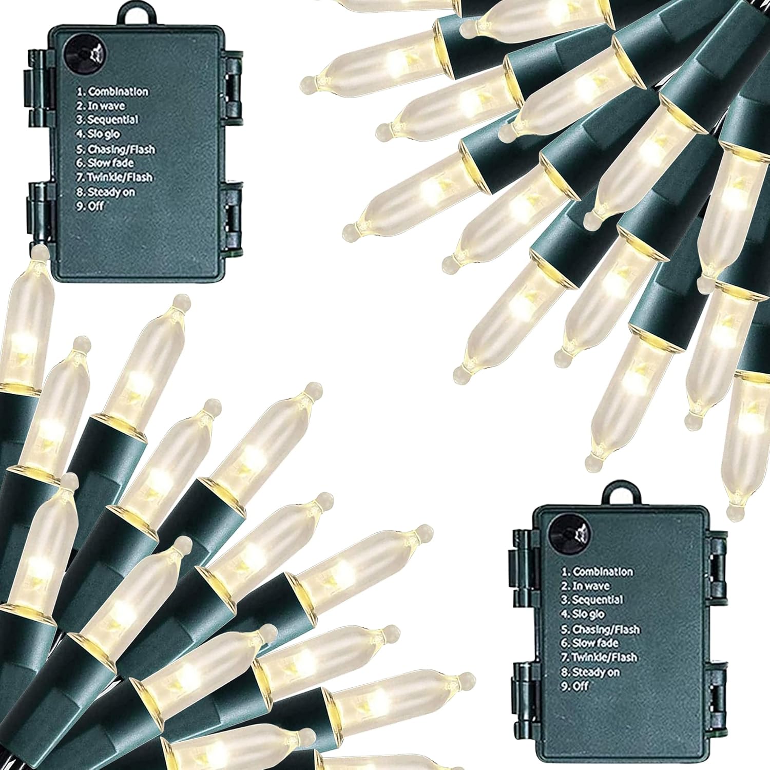 Dazzle Bright Battery Operated Christmas Lights, Special LED String Lights with...