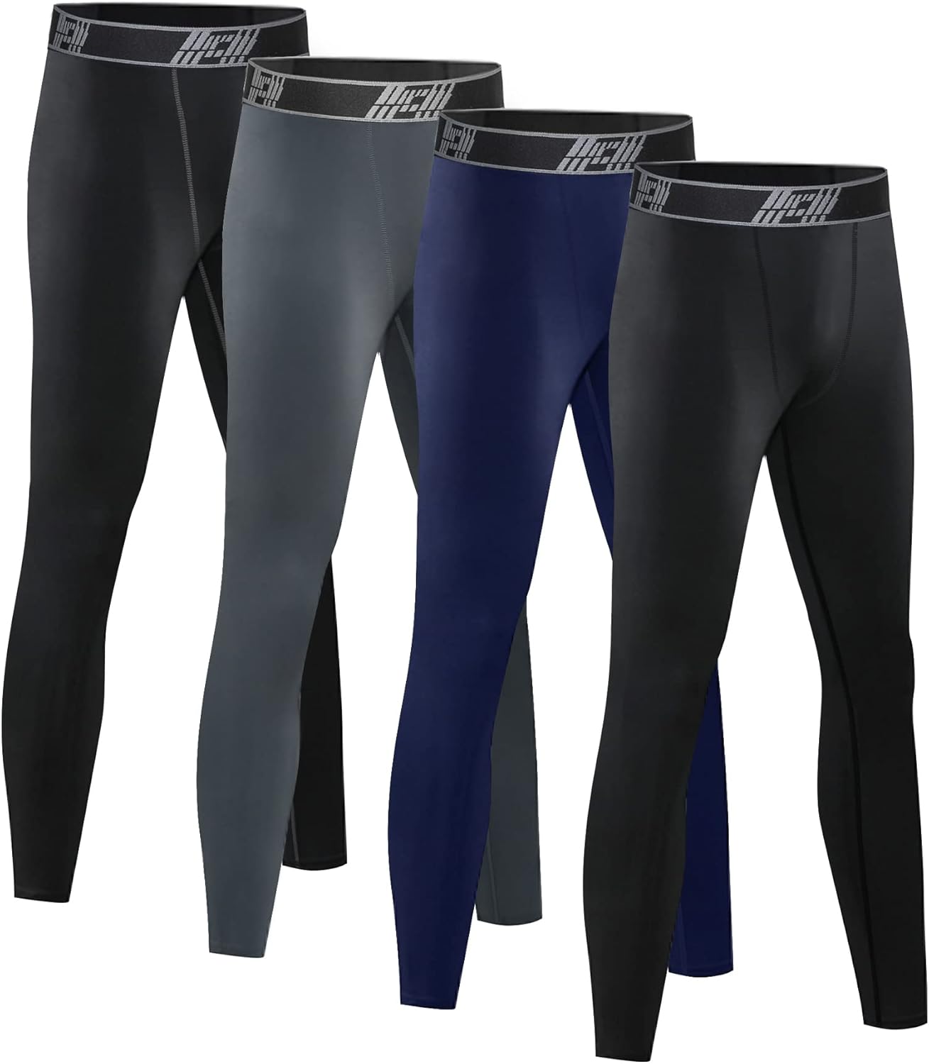 HOPLYNN 3/4 Pack Youth Boy’s Compression Pants Leggings Tights Athletic Base Lay...