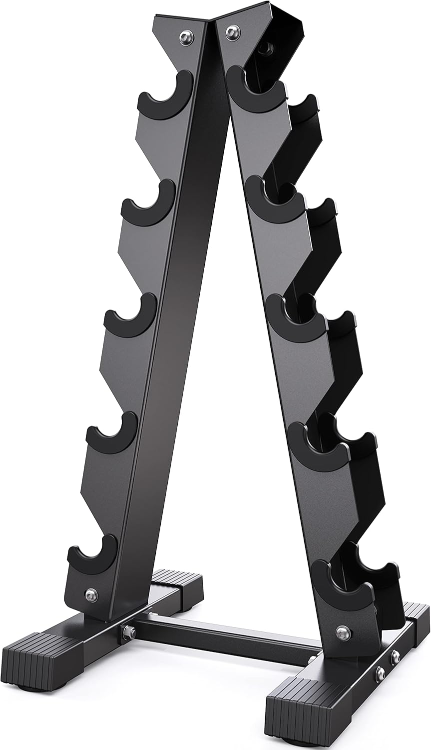 Dumbbell Rack Stand Only, Weight Rack for Dumbbells Compact A-Frame Home Gym Spa...