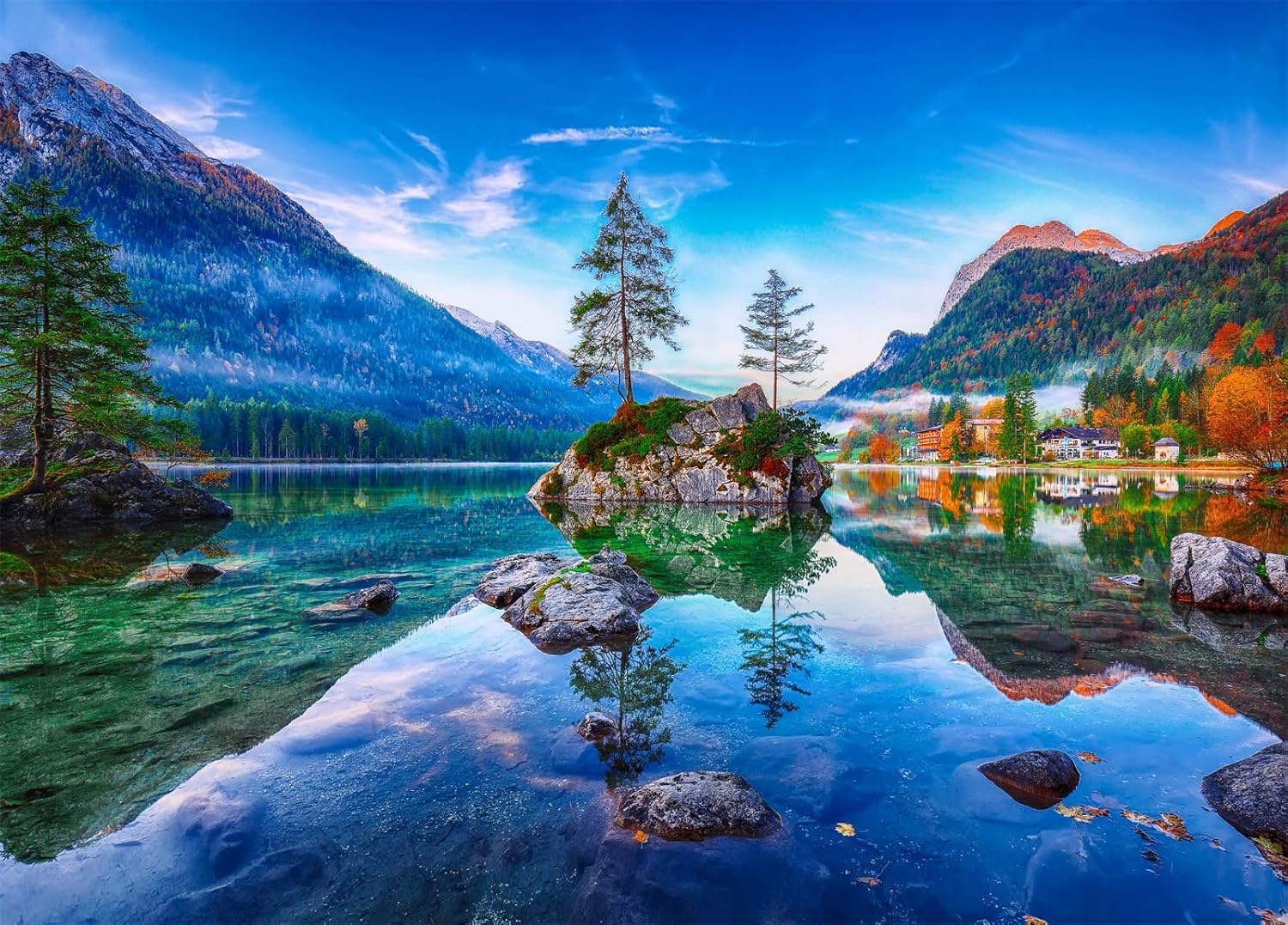 Hintersee Lake Jigsaw Puzzles for Adults 1000 Pieces Germany Landscape Jigsaw Pu...