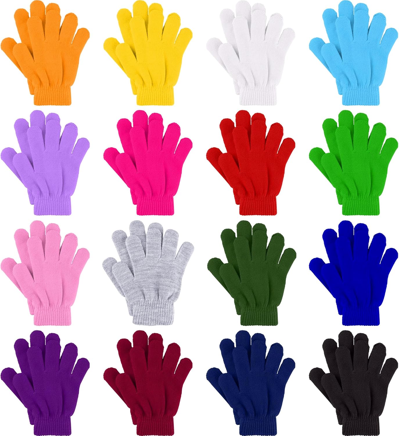 Glooarm 16 Pairs Kids Gloves Winter Boys or Girls Gloves Children's Warm Knit Ma...
