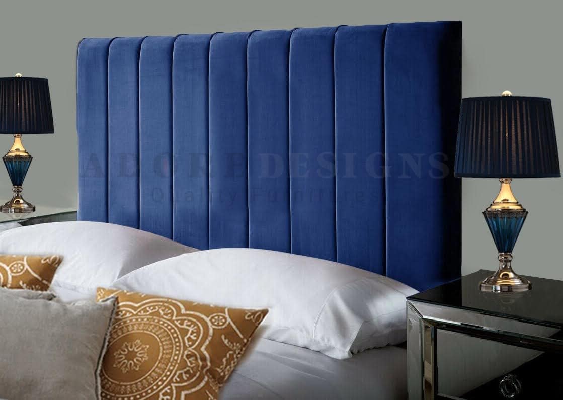 Serenity Headboards Divan Bed Headboard Elegant Portland Plush Velvet 24'' Heigh...