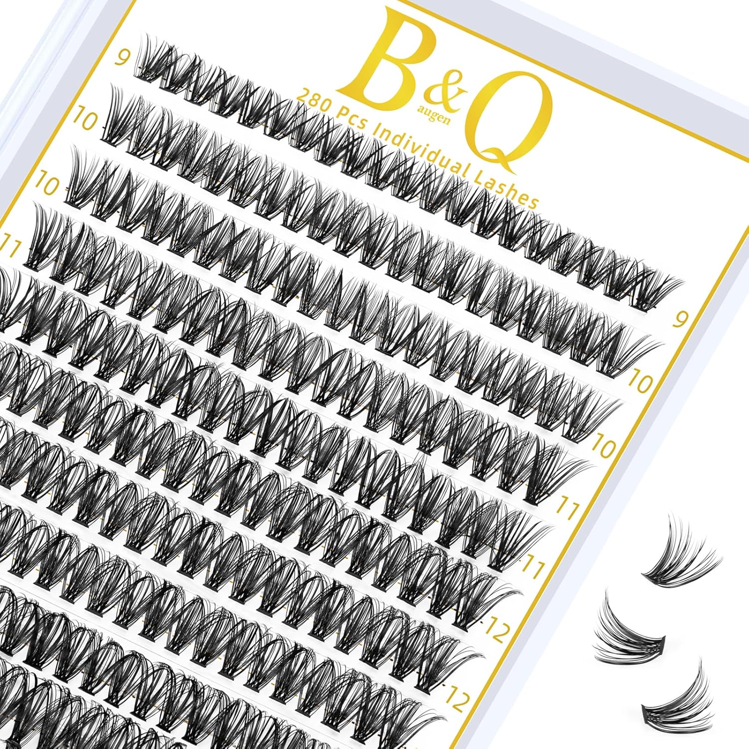 Individual Eyelashes, Special Cluster Lashes D Curl Collection, Innovative 40D M...