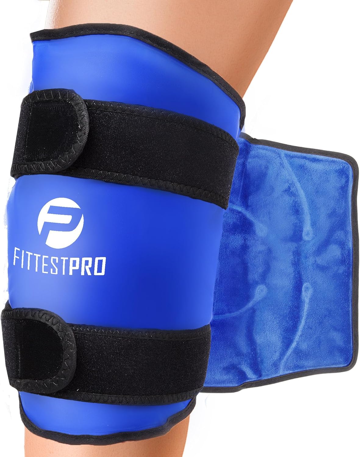 Fittest Pro Knee Ice Pack Wrap for Pain Relief, Reusable Hot and Cold Therapy Wr...