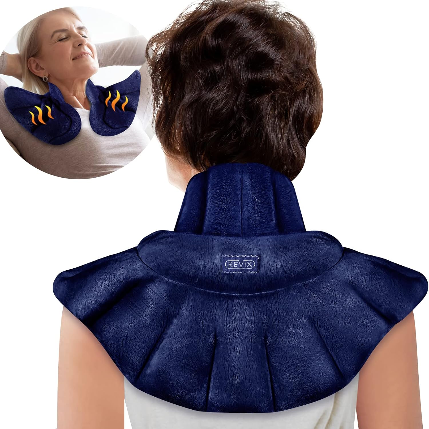 REVIX Heating Pad, Premium Microwave Heating Pad for Neck Shoulders and Back Pai...