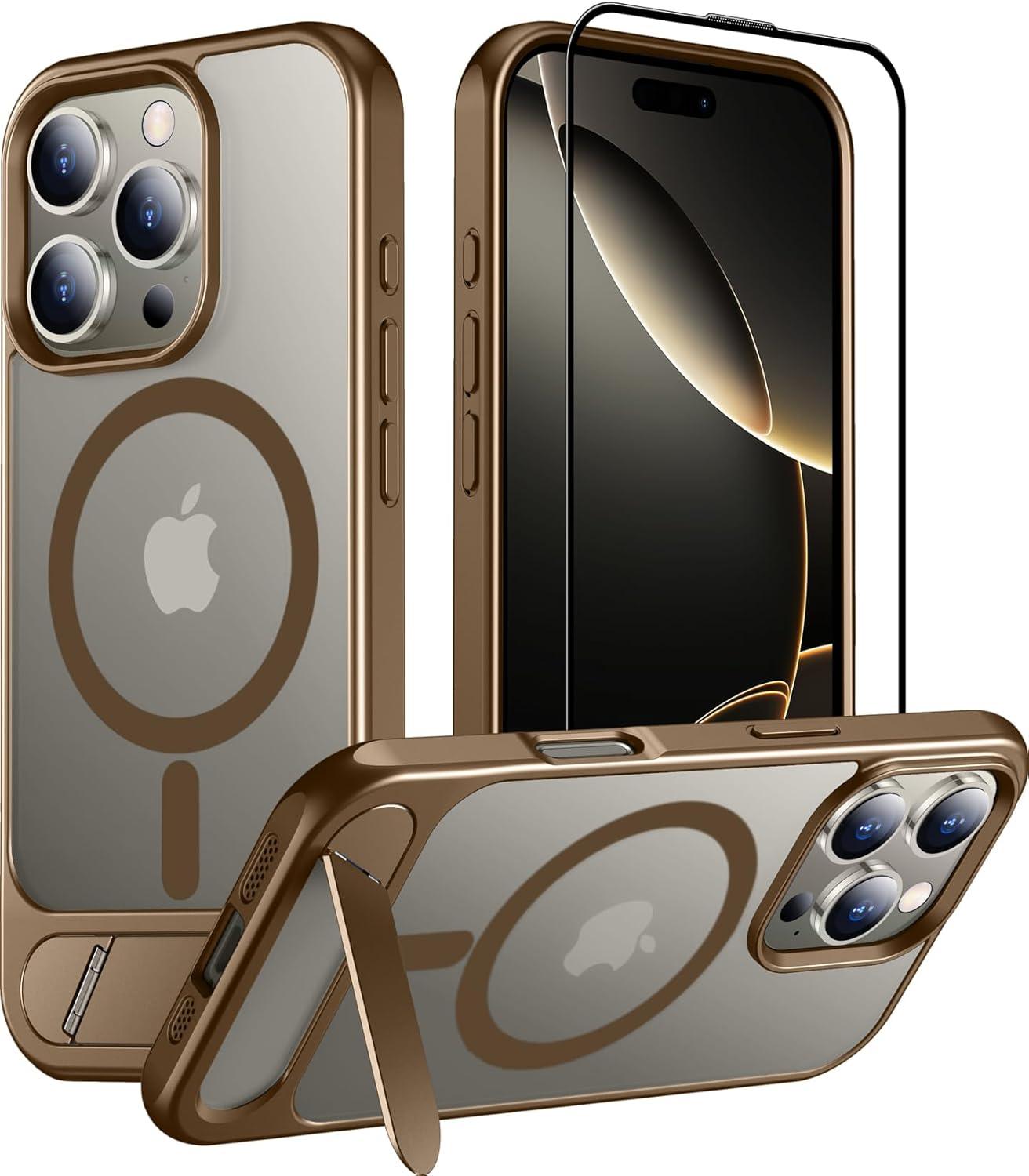 Temdan Magnetic Case, Special iPhone 16 Pro Case With Built-in Invisible Kicksta...