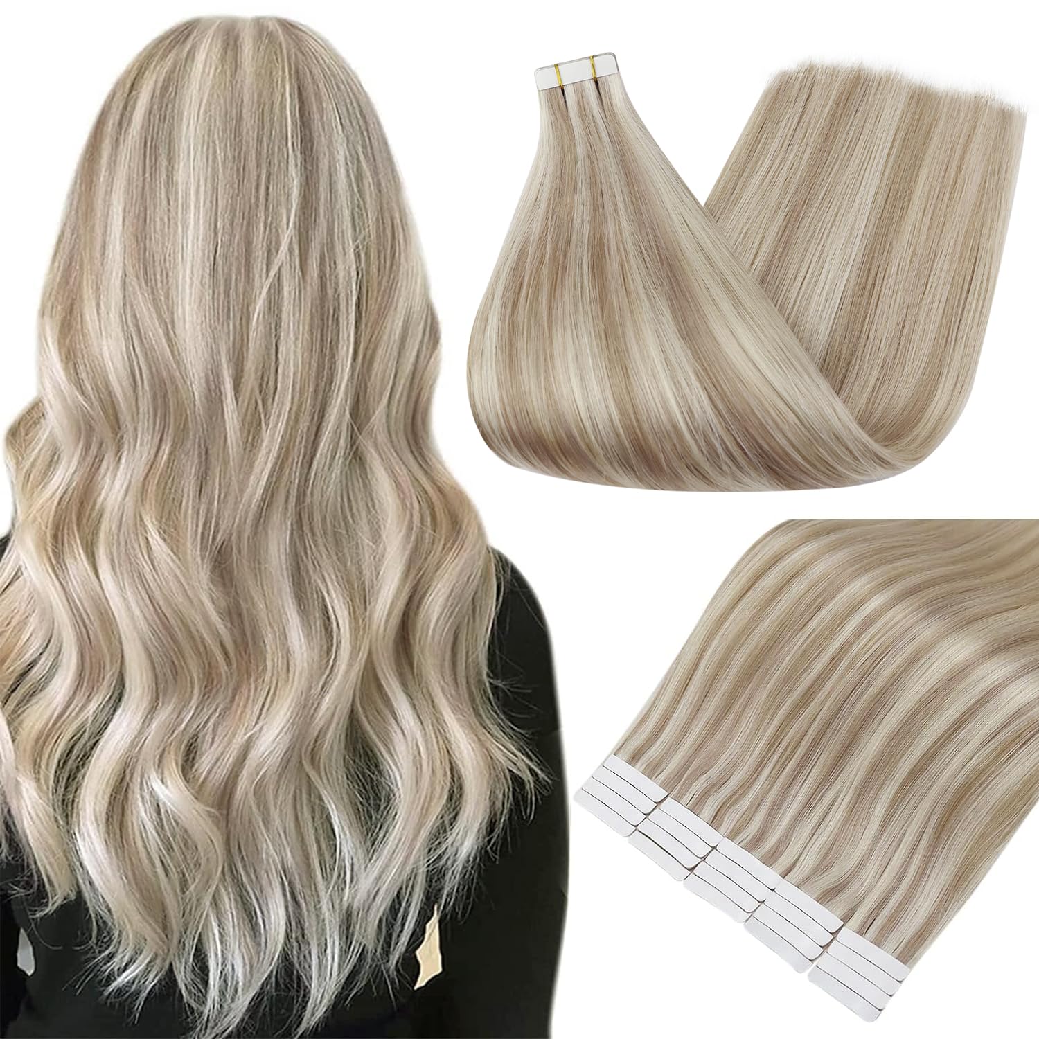 Full Shine Tape in Hair Extensions, Special 20 Inch Remy Human Hair, Innovative...