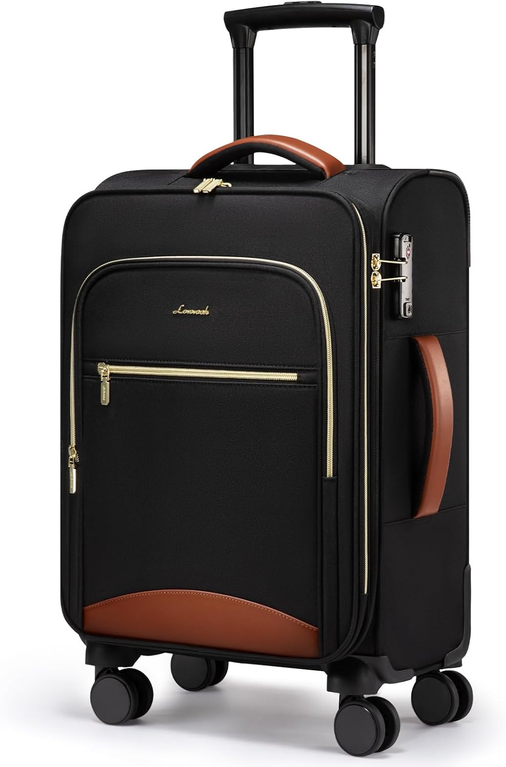 LOVEVOOK Carry On Luggage 22x14x9 Airline Approved, 20 Inch Softside Suitcases w...