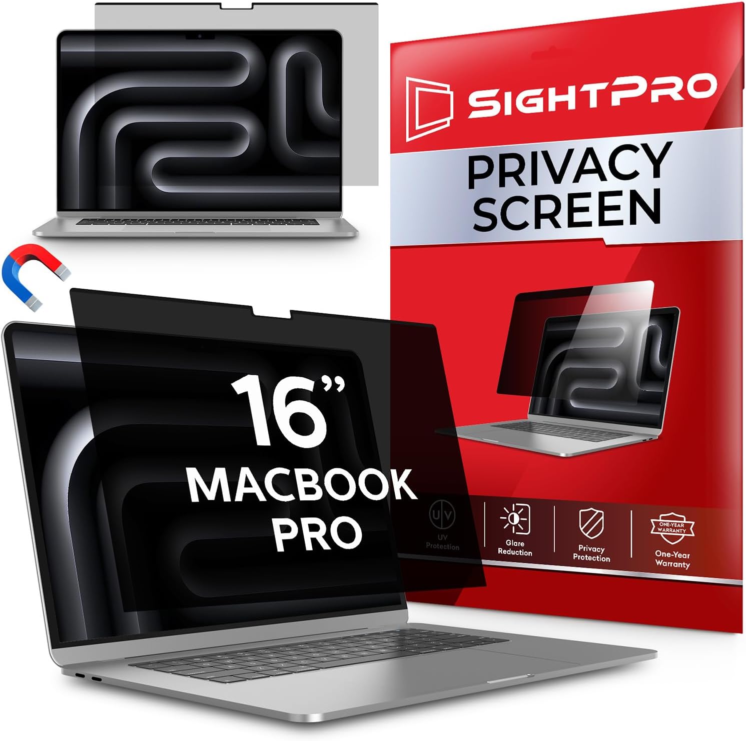 Magnetic Privacy Screen for MacBook Pro 16 Inch (2021-2024, M1, M2, M3, M4, Pro,...