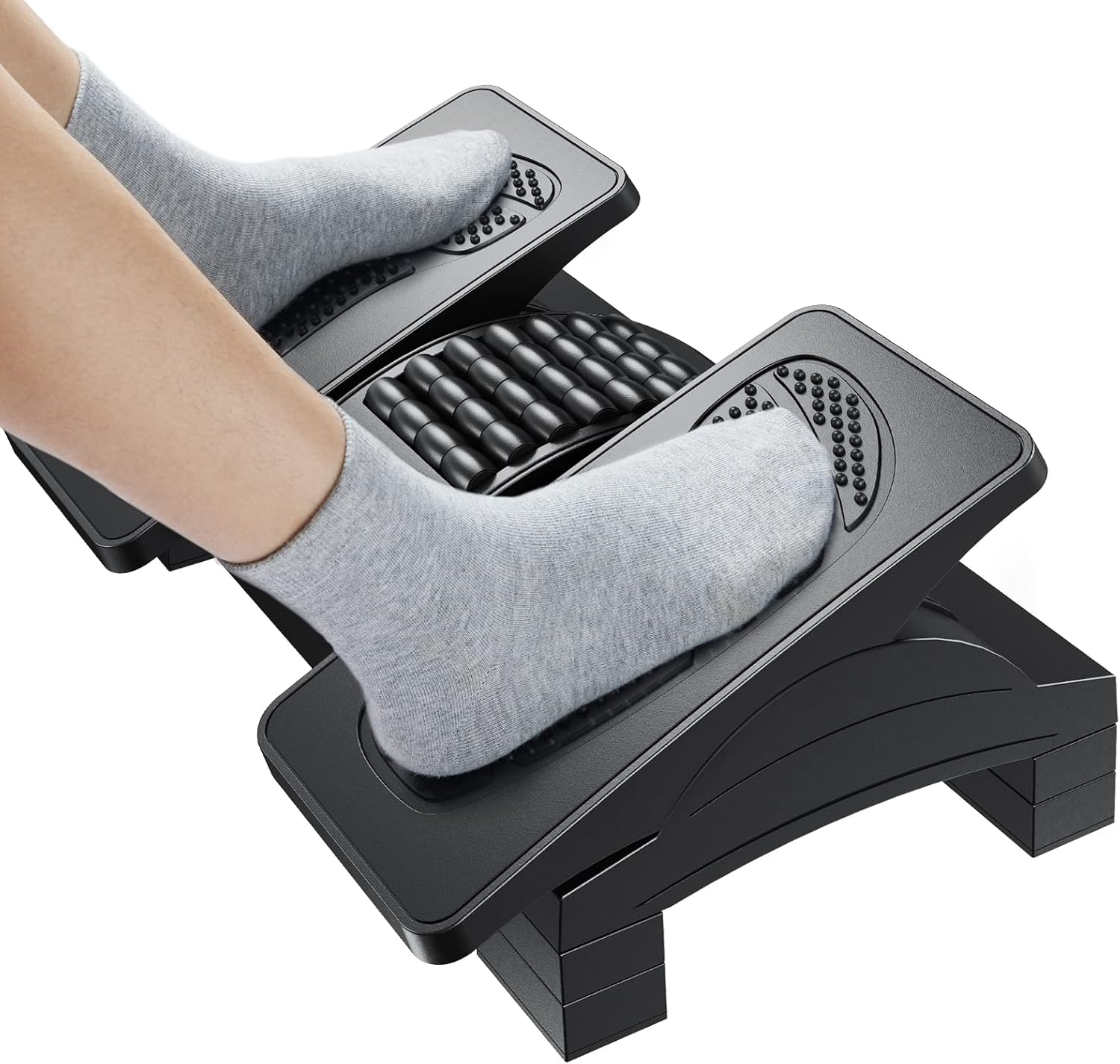 HUANUO Foot Rest Under Desk, Adjustable Ergonomic Under Desk Foot Rest at Work o...
