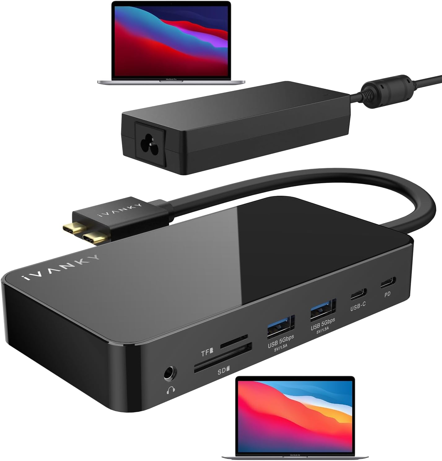 iVANKY FusionDock 1 MacBook Pro Docking Station with 150W Power Adapter, 12-in-2...