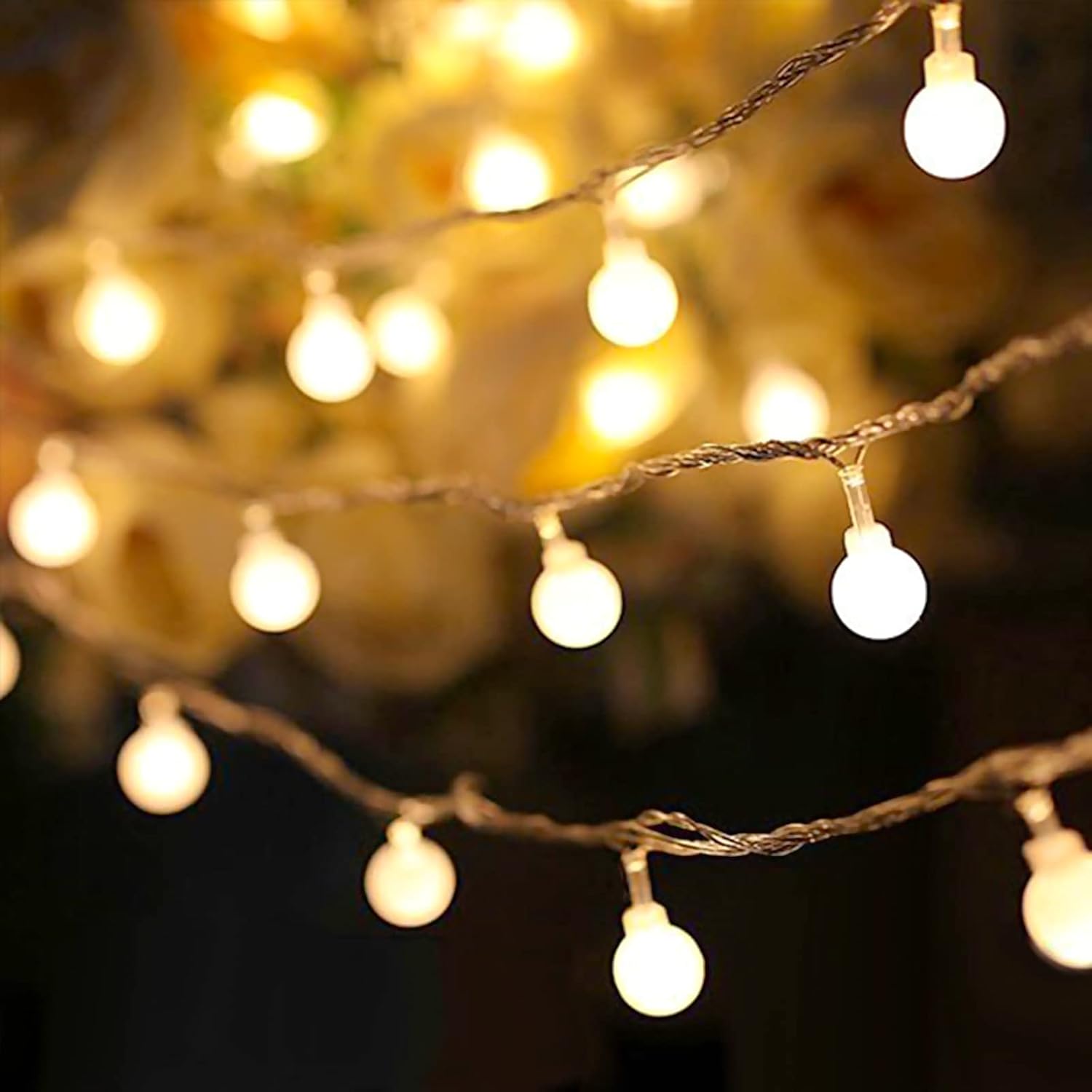 Globe String Lights 33ft 70 Led, Indoor/ Bedroom, 8 Modes Fairy Lights Plug in,...