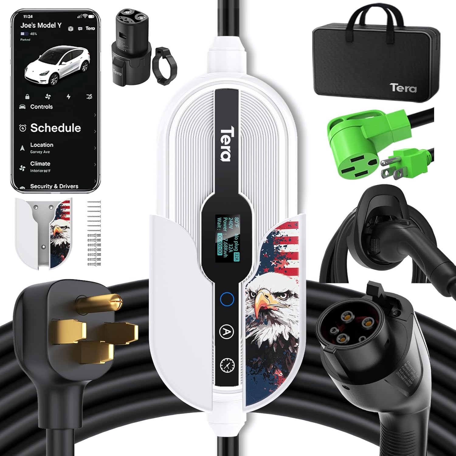 Tera Electric Vehicle Charger for J1772: Tesla EV...