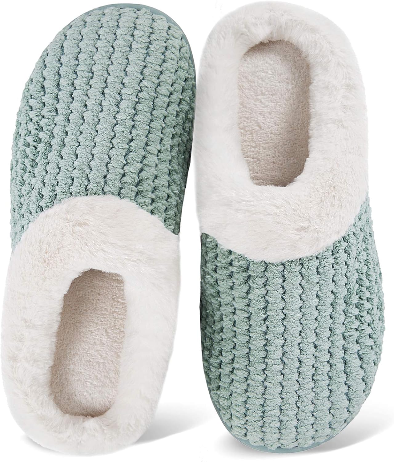 WateLves Women's Memory Foam Slippers Comfort Wool-Like Plush Fleece Lined House...