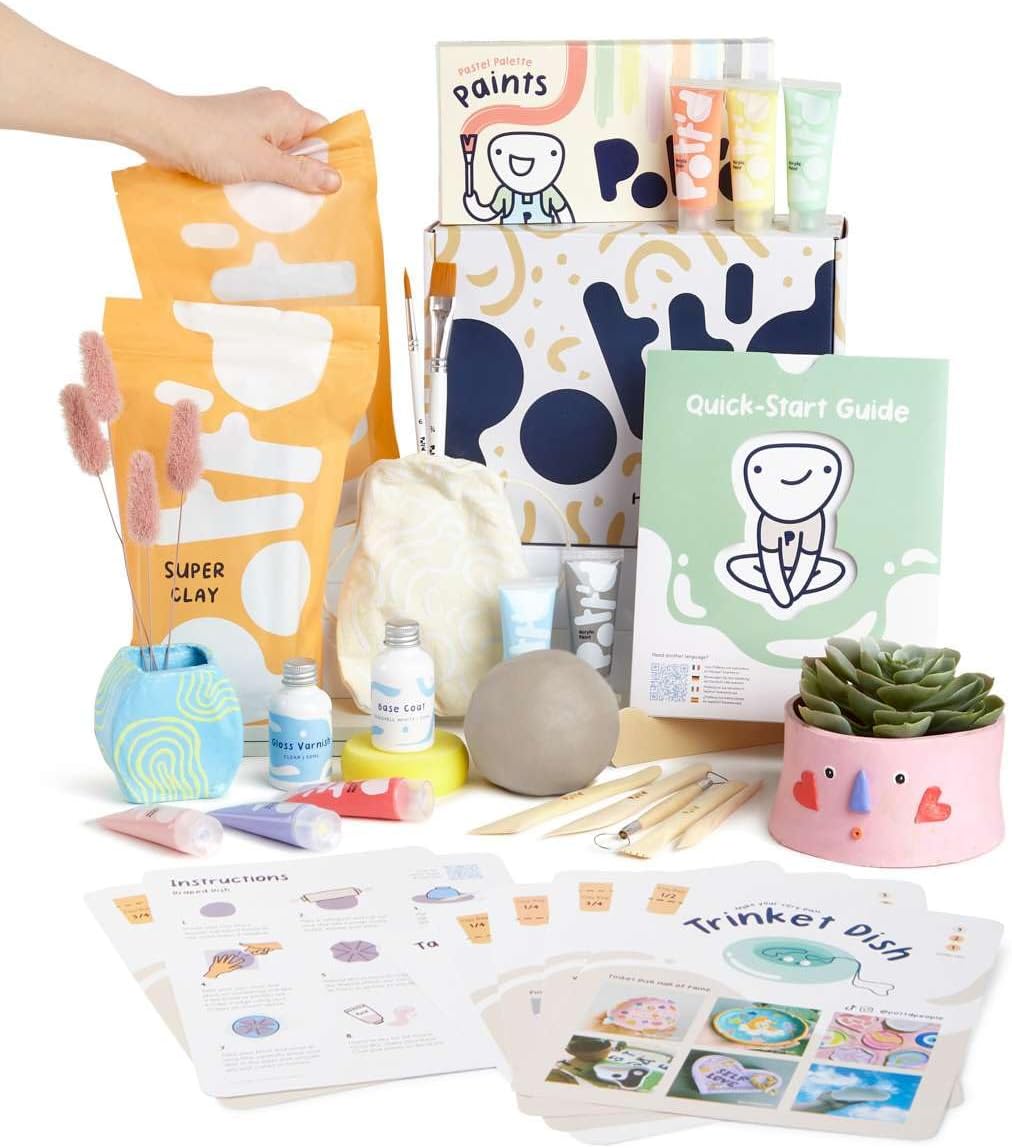 Special Pott'd at Home Pottery Kit, Innovative Air Dry Clay Kit for Beginners, A...