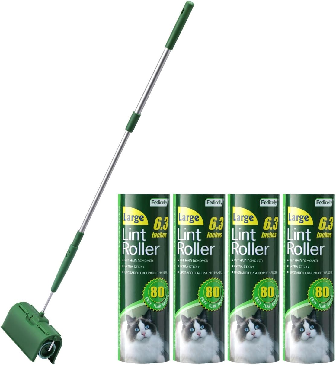 Fedicelly Large Lint Rollers, Special Pet Hair Extra Sticky Remover, Innovative...