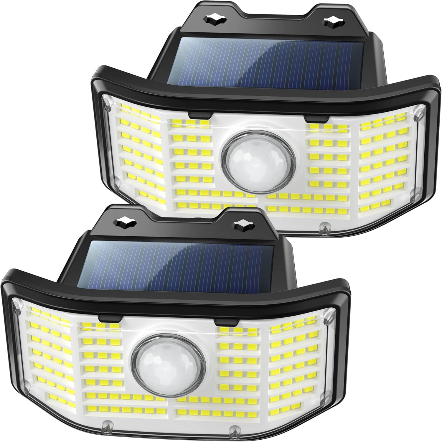 KIBTOY 2 Pieces Solar Security Lights Outdoor with Motion Sensor,IP65 Waterproof...