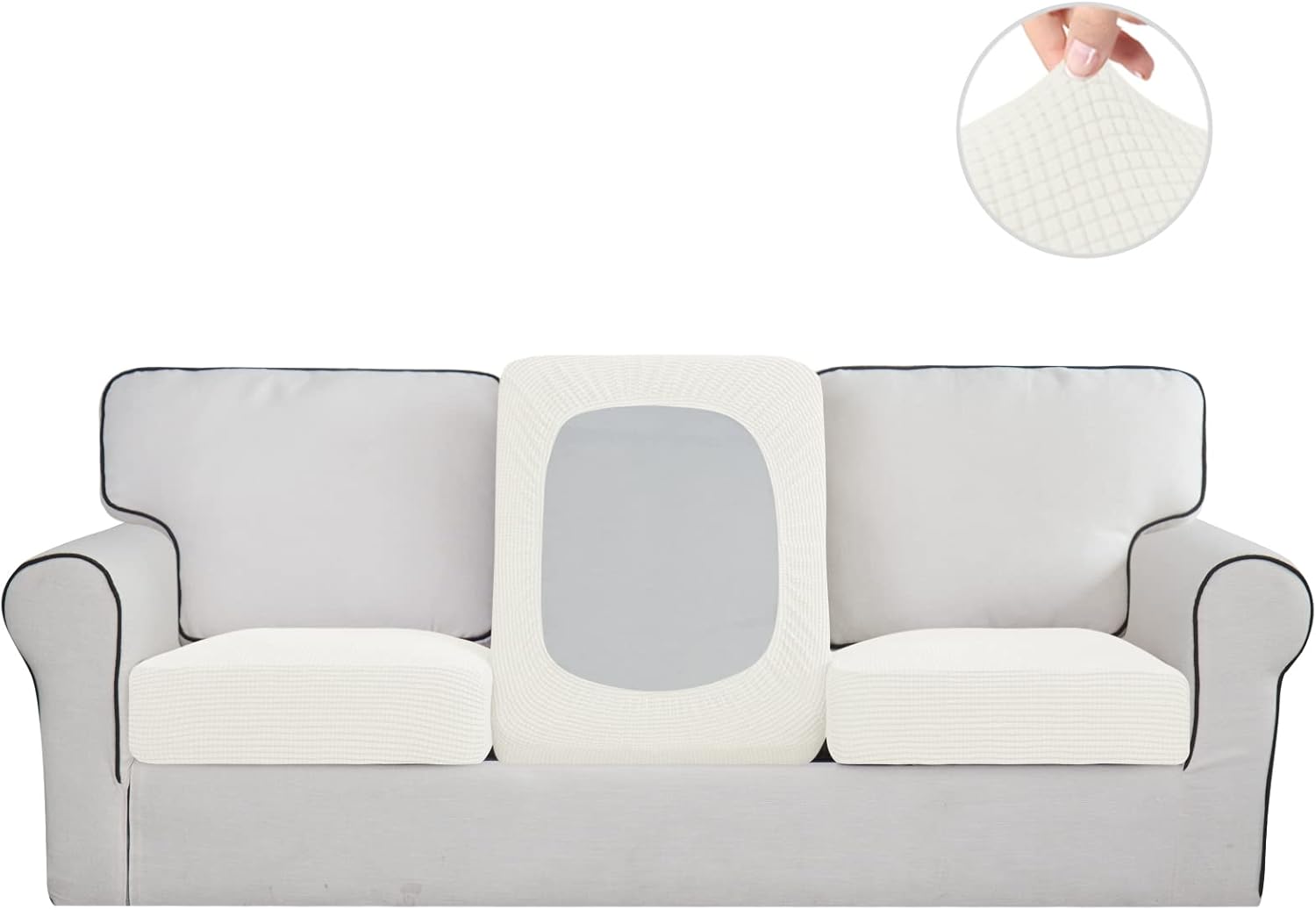 Easy-Going Stretch Individual Chair Couch Cushion Cover, Special Sofa Cushion Fu...