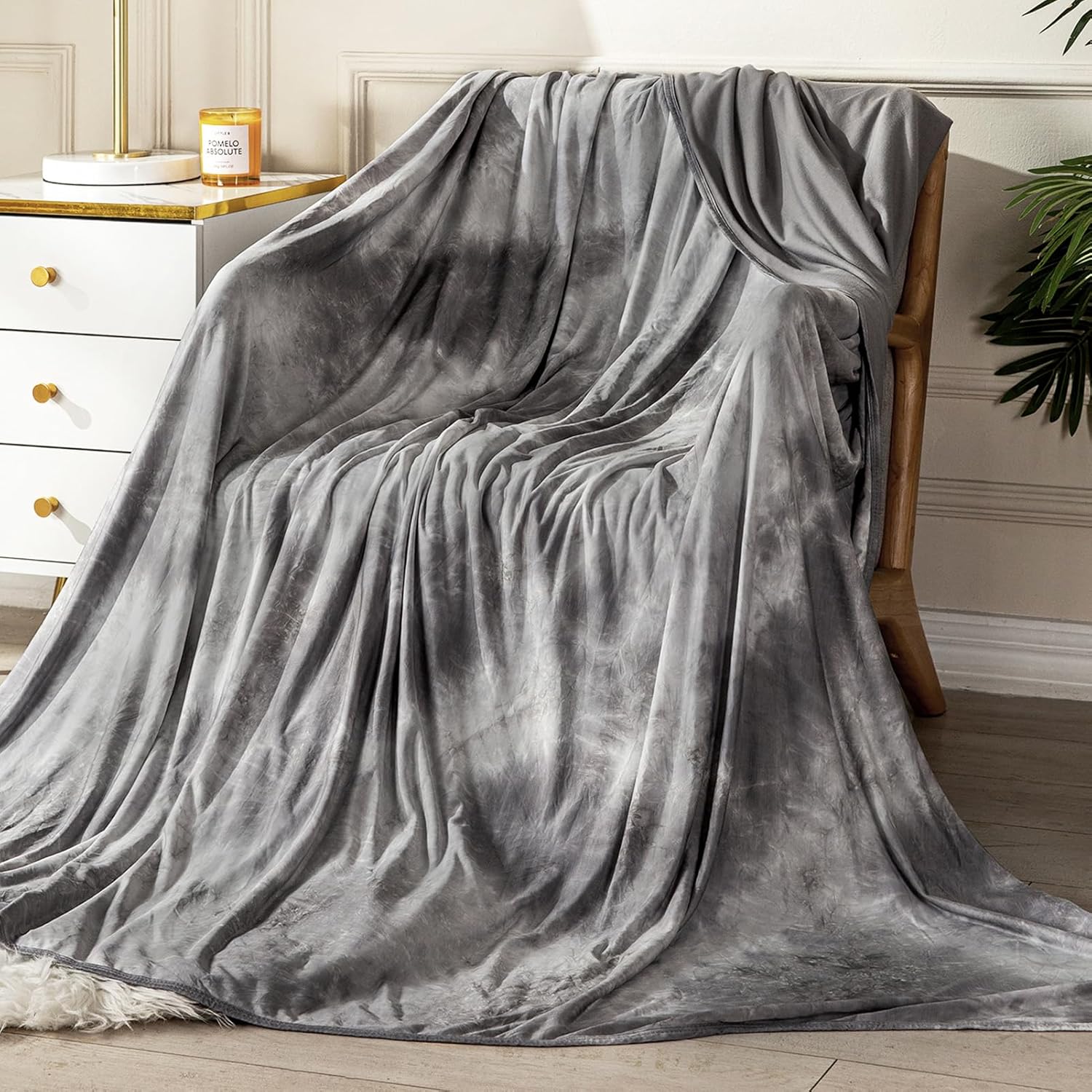Topcee Cooling Throw Blanket for Night Sweats Decorative Tie Dye, Absorbs Heat t...
