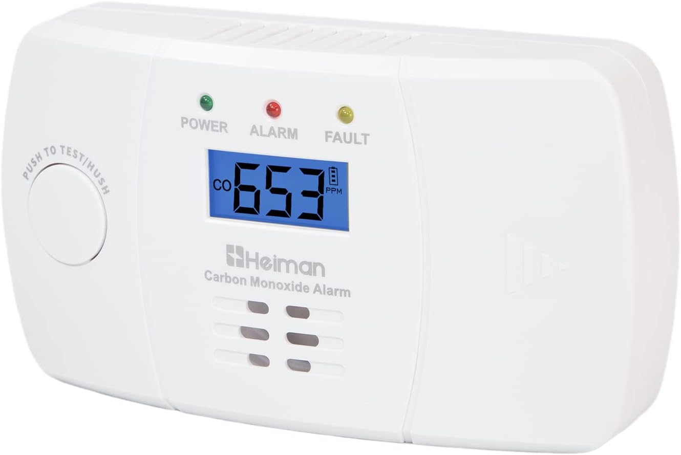 HEIMAN Carbon Monoxide Alarm Detector, Special CO Alarm Detector EN 50291 Certif...