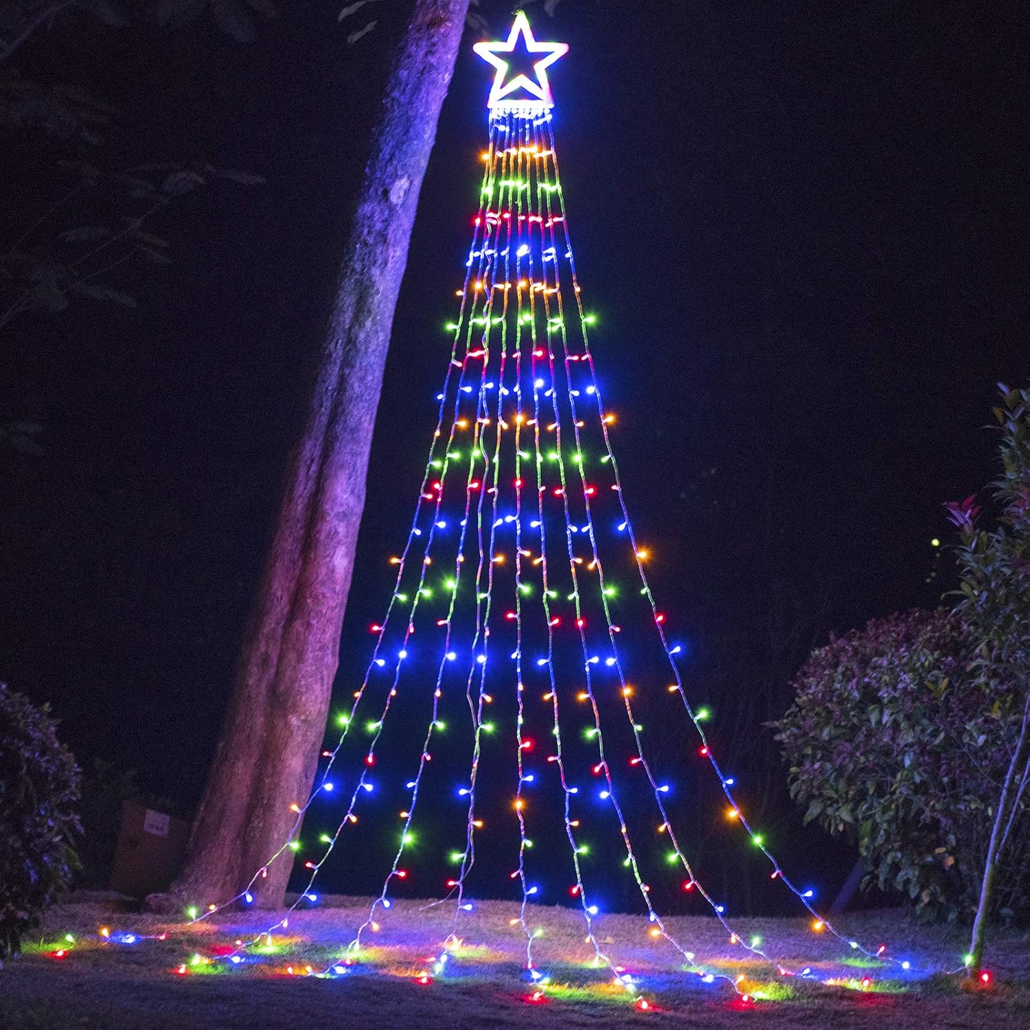 Christmas Decoration Star Lights Outdoor,317 LED 16.4Ft Christmas Tree Toppers S...